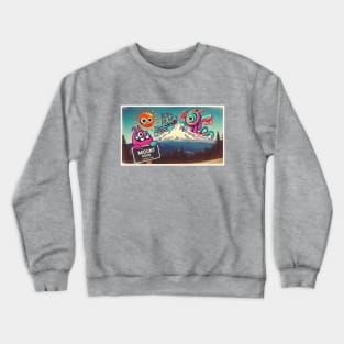 Mt hood and monsters Crewneck Sweatshirt